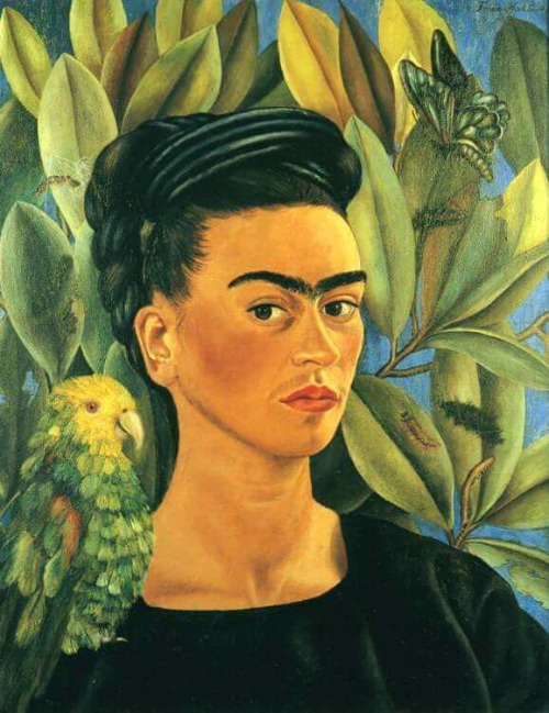 Autorretrato con Bonito 1941 Frida Kahlo