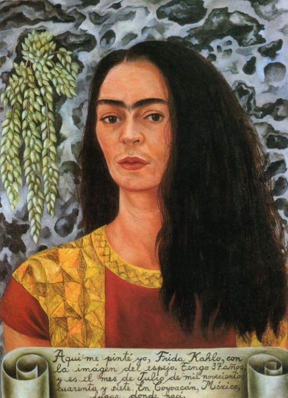 Auto-retrato com cabelo solto 1947 Frida Kahlo