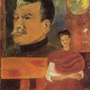 Autorretrato con Stalin 1954 Frida Kahlo
