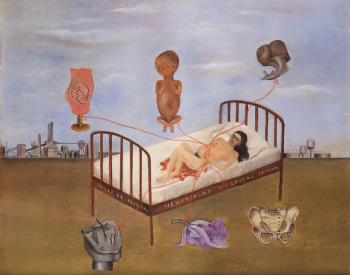 Ospedale Henry Ford (Il letto volante) 1932 Frida Kahlo