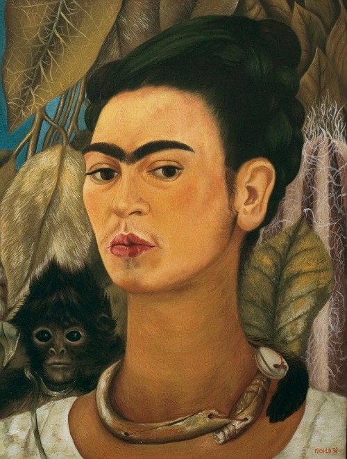 Autorretrato com um macaco 1938, Frida Kahlo