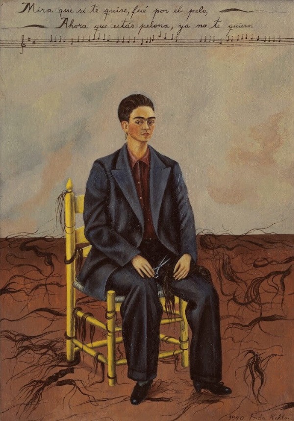 Self Portrait with Cropped Hair 1940 Frida Kahlo