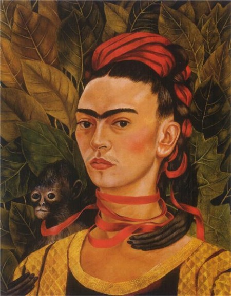Selbstporträt mit Affe 1940 Frida Kahlo