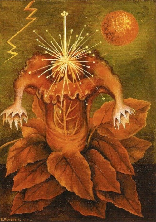 Fleur de vie (Fleur de flamme) 1943 Frida Kahlo