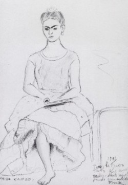 Autorretrato, sentada, 1931 Frida Kahlo