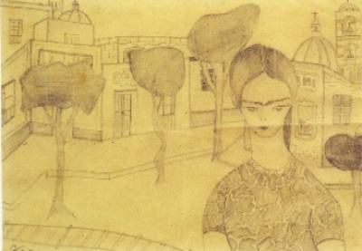 Frida in Coyoacán (matita) 1927 Frida Kahlo